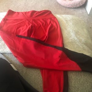 Red and Black sassy leggings! Strut  This brand